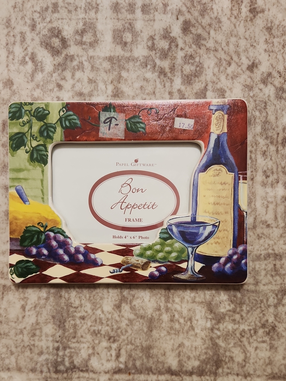 Bon Appetit Painted Wine & Fruit Picture Frame - Multicolor